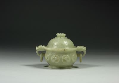 图片[2]-Jade incense burner with handles and phoenix pattern, Qing dynasty (1644-1911)-China Archive